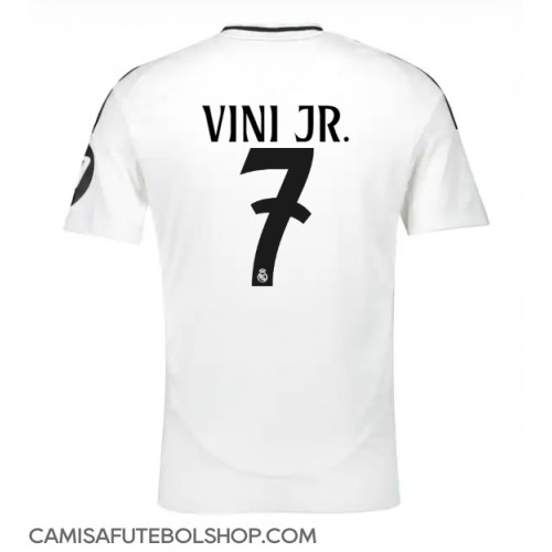 Camisa de time de futebol Real Madrid Vinicius Junior #7 Replicas 1º Equipamento 2024-25 Manga Curta